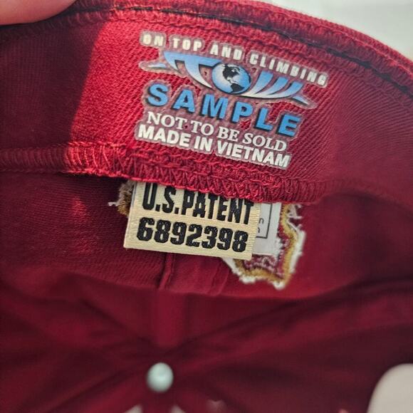 Vintage Florida State Seminoles Fitted Flat Bill Hat Cap Red Plaid FSU NCAA - Picture 8 of 9